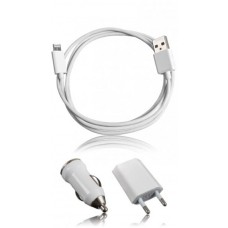Polnilec 3v1 za Apple iPhone 5 5s 5c 220V 12V USB